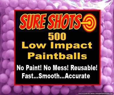 Low Impact Paintballs 500 pack